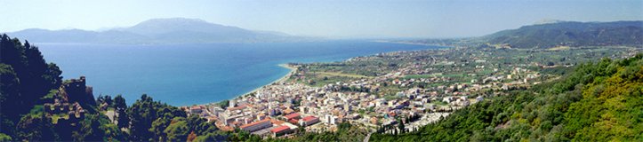 Греция. Панорама города Нафпактос